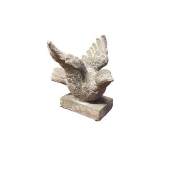 Decorative Bird Ornament - Resin - L12 x W12 x H13 cm - Grey