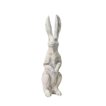 Rabbit Ornament - Resin - L14 x W10 x H40 cm - Cream