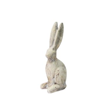 Rabbit Ornament - L11 x W9 x H26 cm - Cream Cement