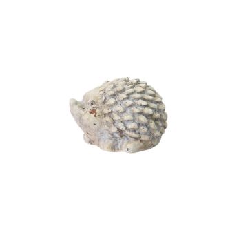 Hedgehog Ornament - L10 x W8 x H7 cm - Cream Cement