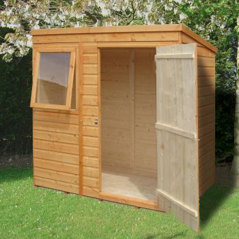 6 x 4 Feet Shiplap Pent Tongue and Groove Garden Shed Workshop