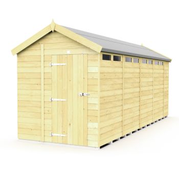 6 x 18 Feet Apex Security Shed - Single Door - Wood - L533 x W175 x H217 cm