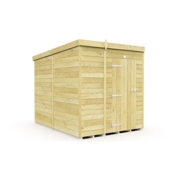 6 x 8 Feet Pent Shed - Single Door Without Windows - Wood - L231 x W185 x H201 cm