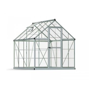 Greenhouse Harmony 6X8 - Polycarbonate - L247 x W185 x H208 - Silver