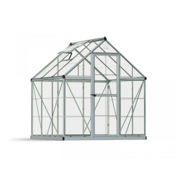 Greenhouse Harmony 6X6- Polycarbonate - L186 x W185 x H208 - Silver