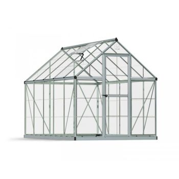 Greenhouse Harmony 6 x 10 - Polycarbonate - L306 x W185 x H208 cm - Silver
