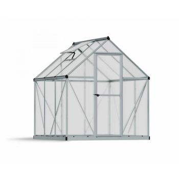 Greenhouse Mythos 6X6 - Polycarbonate - L186 x W185 x H208 - Silver