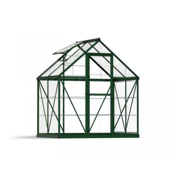 Greenhouse Harmony 6 x 4 - Polycarbonate - L126 x W185 x H208 cm - Green