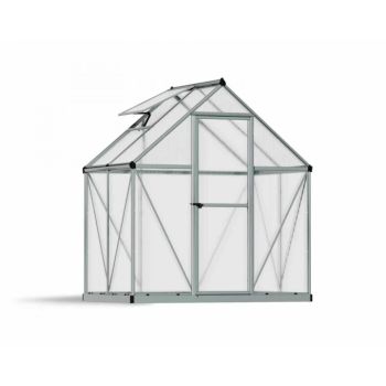 Greenhouse Mythos 6X4 - Polycarbonate - L126 x W185 x H208 - Silver