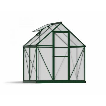 Greenhouse Mythos 6 x 4 - Polycarbonate - L126 x W185 x H208 cm - Green