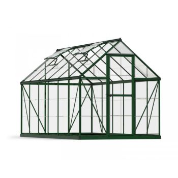 Greenhouse Harmony 6 x 12 - Polycarbonate - L370 x W185 x H208 cm - Green