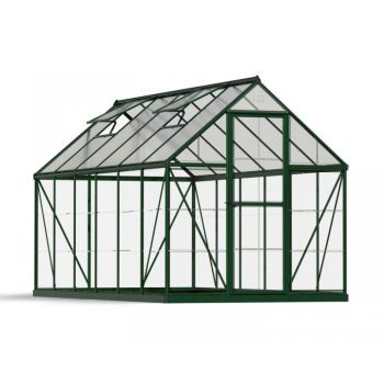 Greenhouse Hybrid 6 x 12 - Polycarbonate - L370 x W185 x H208 cm - Green