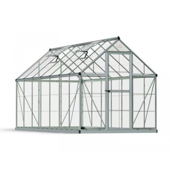 Greenhouse Harmony 6 x 14 - Polycarbonate - L426 x W185 x H208 cm - Silver