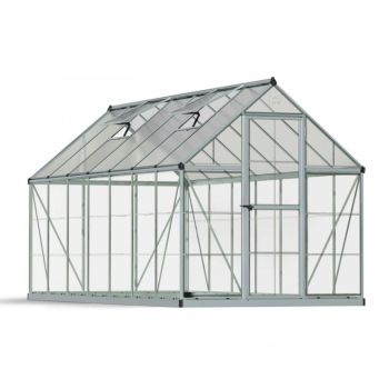 Greenhouse Hybrid 6 x 14 - Polycarbonate - L426 x W185 x H208 cm - Silver