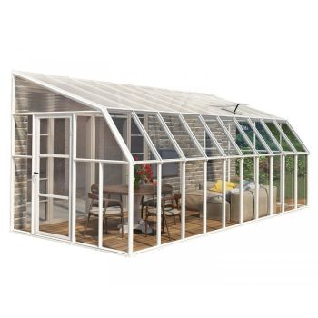 Lean To Greenhouse Sun Room Clear 8 x 20 - Polycarbonate/Acrylic - L632 x W257 x H266 cm