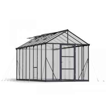 Greenhouse Glory 8 x 16 - Polycarbonate - L484 x W253 x H268.5 cm - Grey