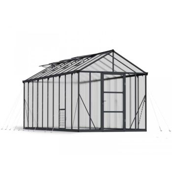 Greenhouse Glory 8 x 20 - Polycarbonate - L604 x W253 x H268.5 cm - Grey