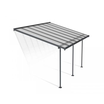 Patio Cover Sierra 3 x 4.25 Clear - Polycarbonate - L434 x W299 x H305 cm - Grey