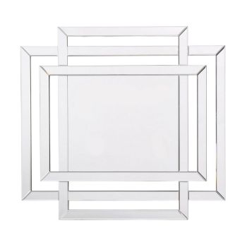 Farley Tri Rectangle Frame Mirror - Glass/MDF - L1.9 x W100 x H110 cm