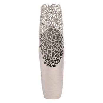 Apo Coral Small Vase - Aluminium - L20 x W20 x H91 cm - Silver