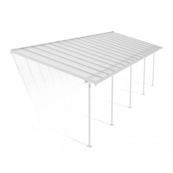 Patio Cover Sierra 3 x 9.15 Clear - Polycarbonate - L924 x W299 x H305 cm - White