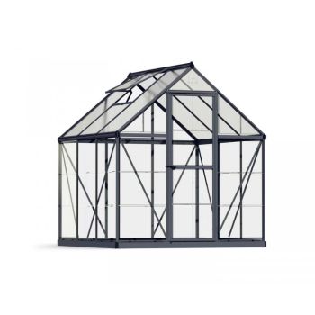 Greenhouse Hybrid 6X6 - Polycarbonate - L186 x W185 x H208 - Grey