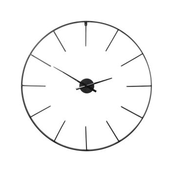 Tiverton Skeleton Wall Clock 80cm Diameter - Iron/MDF - L4.5 x W80 x H80 cm - Black