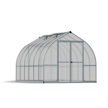 Greenhouse Bella Kit 8 x 12 Feet - Polycarbonate - L363.9 x W244 x H219 cm - Silver