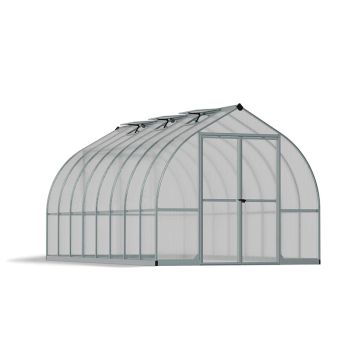 Greenhouse Bella Kit 8 x 16 Feet - Polycarbonate - L483.9 x W244 x H219 cm - Silver