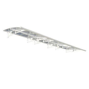 Patio Cover Bordeaux Door Awning Canopy 6690 Clear - Acrylic - L670.5 x W139 x H33 cm - White