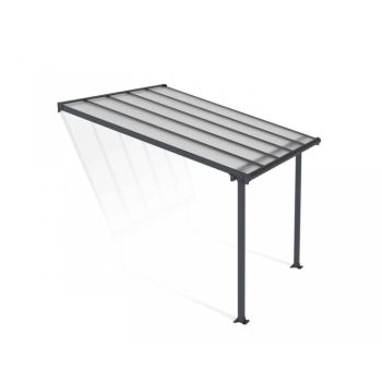 Patio Cover Olympia 3 x 3.05 Clear - Polycarbonate - L307 x W300 x H305 cm - Grey