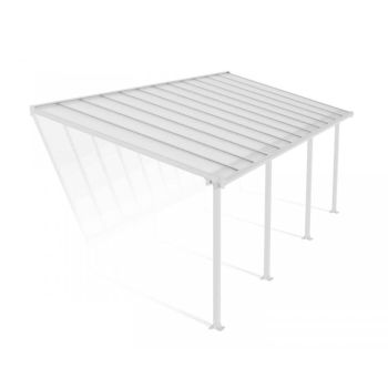 Patio Cover Olympia 3 x 7.30 Clear - Polycarbonate - L739 x W300 x H305 cm - White