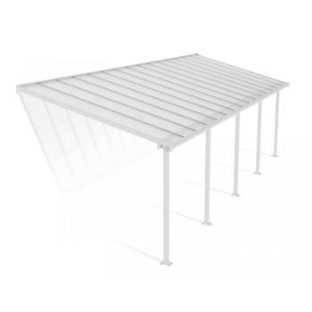 Patio Cover Olympia 3 x 9.15 Clear - Polycarbonate - L924 x W300 x H305 cm - White