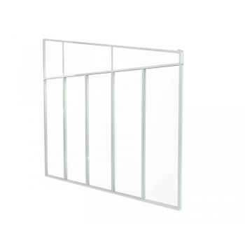 Patio Cover 4 Series Sidewall - Acrylic - L319 x W6.7 x H305 cm - White