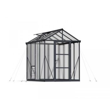 Greenhouse Glory 6 x 8 - Polycarbonate - L244.5 x W195.5 x H251 cm - Grey