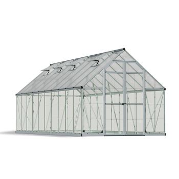 Greenhouse Balance 8 x 20 Extended - Polycarbonate - L607 x W244 x H229 cm - Silver