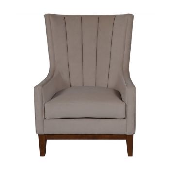 Rothbury Upholstered Occasional Chair - Wood/Foam/Poly/Metal - L91 x W85 x H112 cm - Brown/Taupe