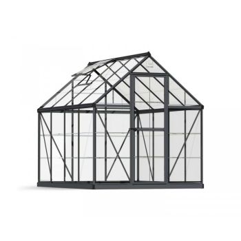 Greenhouse Harmony 6X8 - Polycarbonate - L247 x W185 x H208 - Grey
