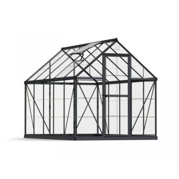 Greenhouse Harmony 6 x 10 - Polycarbonate - L306 x W185 x H208 cm - Grey