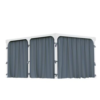 Martinique Curtain Set for Rectangle Gazebo 4000/5000 - L465 x W465 x H217 cm (Gazebo Not Included)