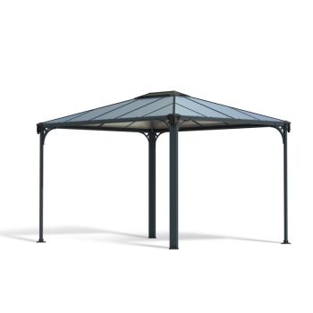 Martinique 3600 Garden Gazebo Grey Bronze - Polycarbonate - L360 x W295 x H274.5 cm - Grey