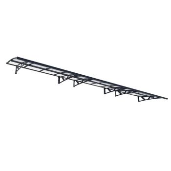 Patio Cover Amsterdam Door Awning Canopy 6690 Clear - Acrylic - L670.5 x W139 x H33 cm - Grey