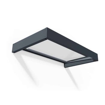 Patio Cover Sophia Door Awning Canopy 1600 Clear - Acrylic - L160 x W95 x H17 cm - Grey