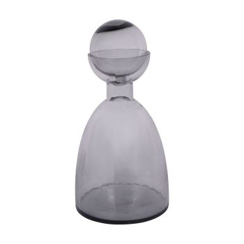 Vitrum Smoked Bottle Vase - Glass - L18 x W18 x H37 cm - Grey