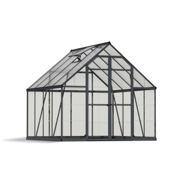 8 x 8 Feet Balance Greenhouse - Polycarbonate - L247 x W244 x H229 cm - Grey