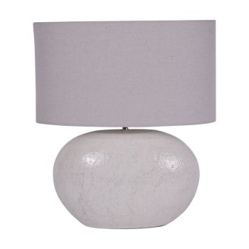 Oviedo Table Lamp - Terracotta/Linen - L21.5 x W44 x H53 cm - White
