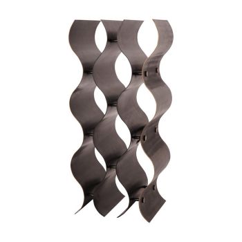 Stamford Vintage 9 Bottle Wine Rack - Iron - L19 x W24 x H52 cm - Antique Bronze