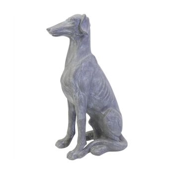 Baxter Sitting Dog Sculpture Large - Polyresin/Limestone - L15.2 x W27.8 x H47.3 cm - Grey