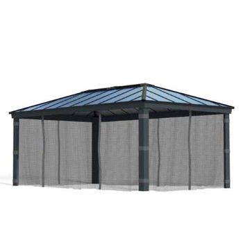 Netting Set for Dallas 12 x 20 Gazebo - Polyester - L212 x W507 cm - Dark Grey