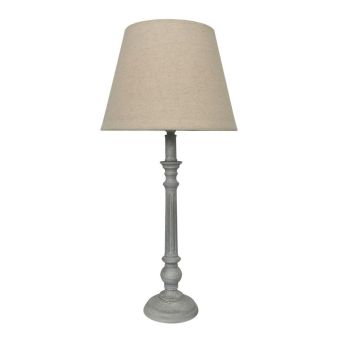 Lamp and Shade - L12 x W12 x H54 cm - Cream